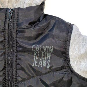 Calvin Klein Jeans Black Hooded Baby Winter Puffer Jacket Size 18 Mos. Outerwear
